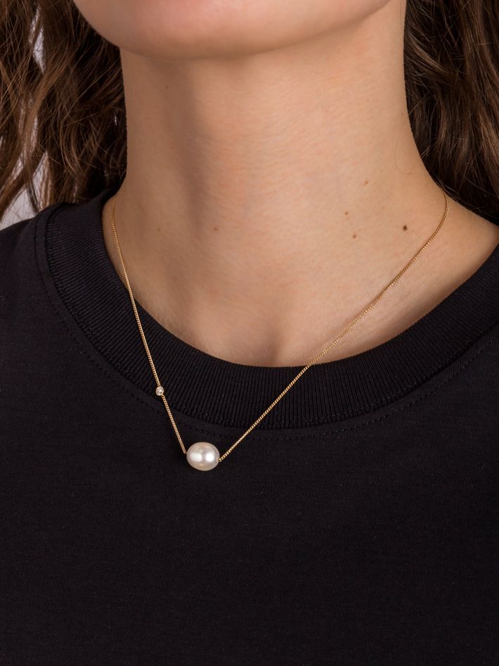 Baroque pearl duo necklace