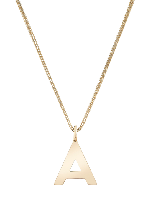 Block Initial Pendant photo