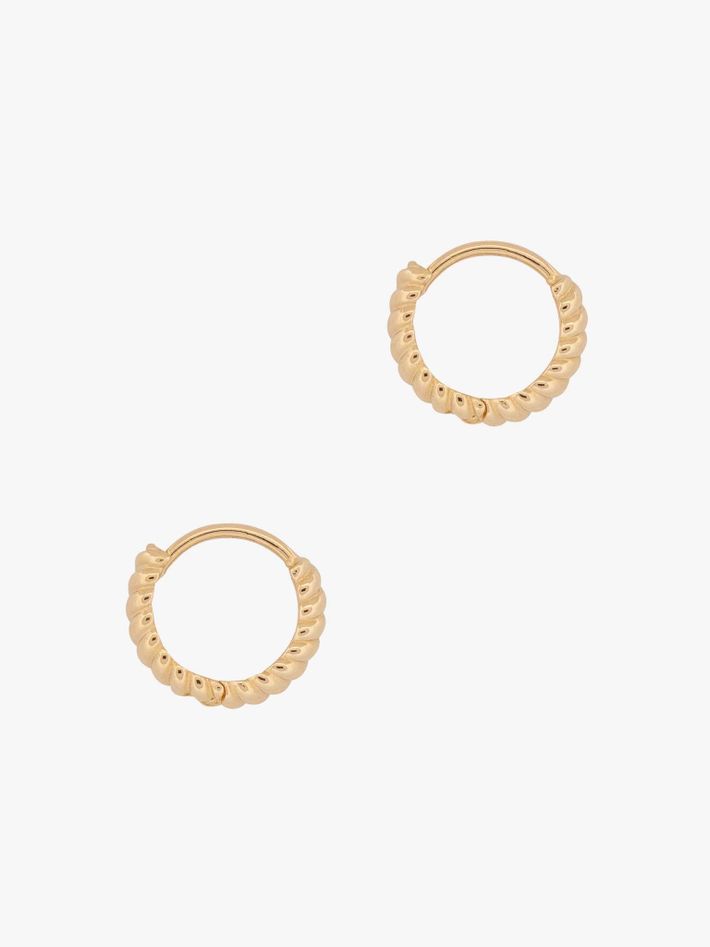 Twisted petite hoops