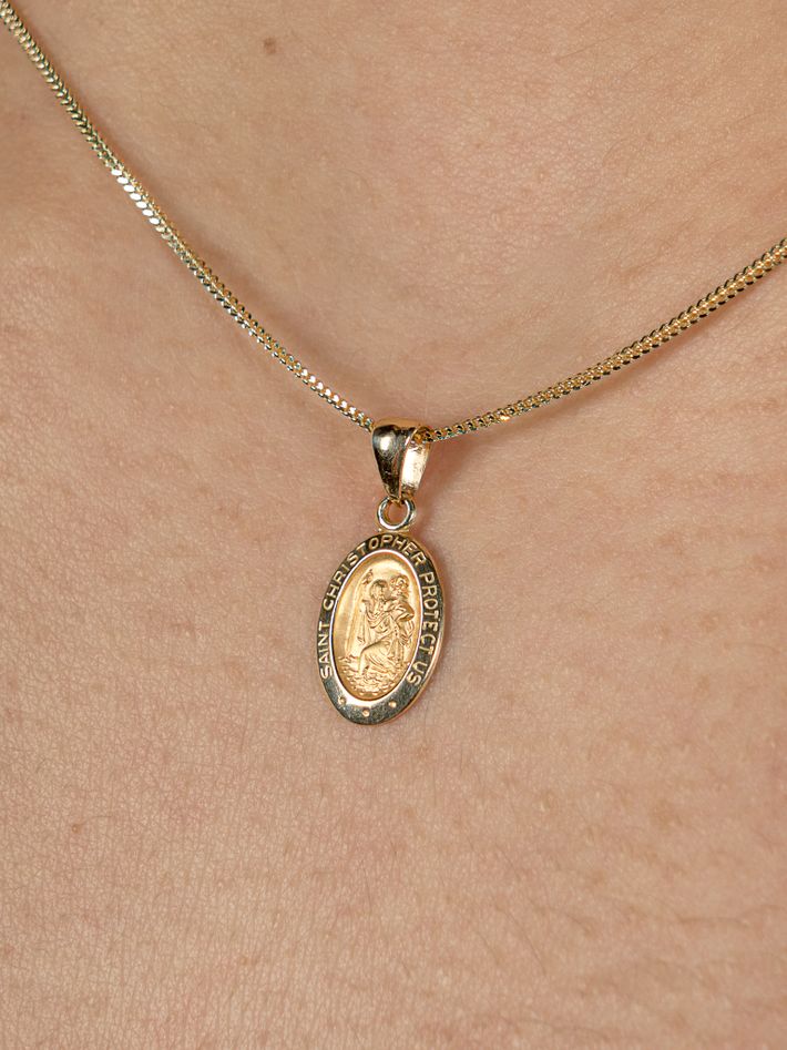 St. Christopher Talisman Charm w/ 16" chain