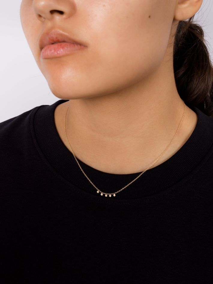 Mini diamond dash necklace