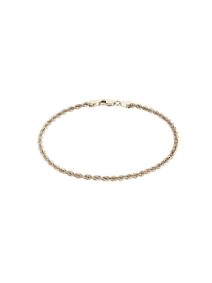 2.5mm Twisted Rope Chain Bracelet
