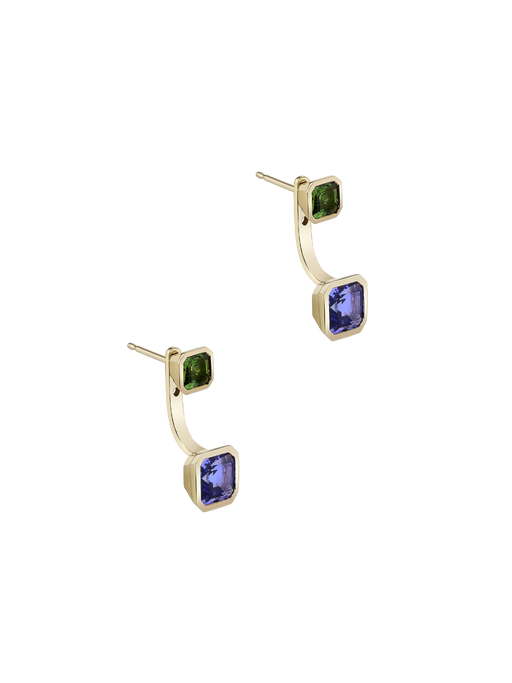 Toi et Moi Fern Gemstone Earring Set photo