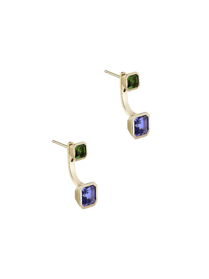 Toi et moi fern gemstone earring set