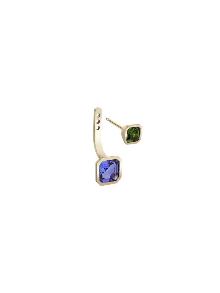 Toi et moi fern gemstone earring set