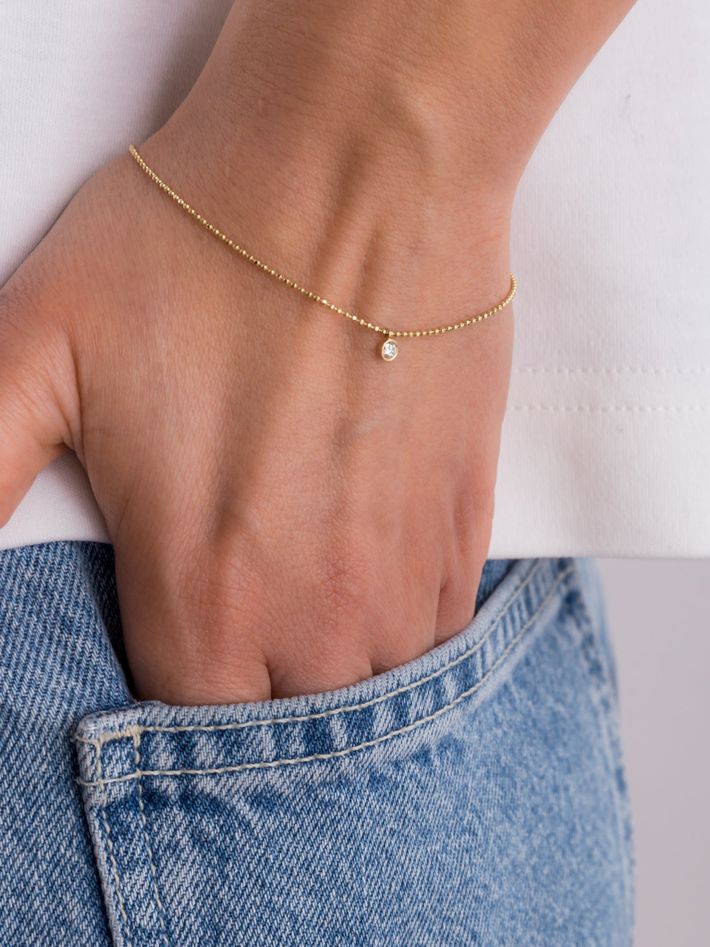Diamond dust chain bracelet