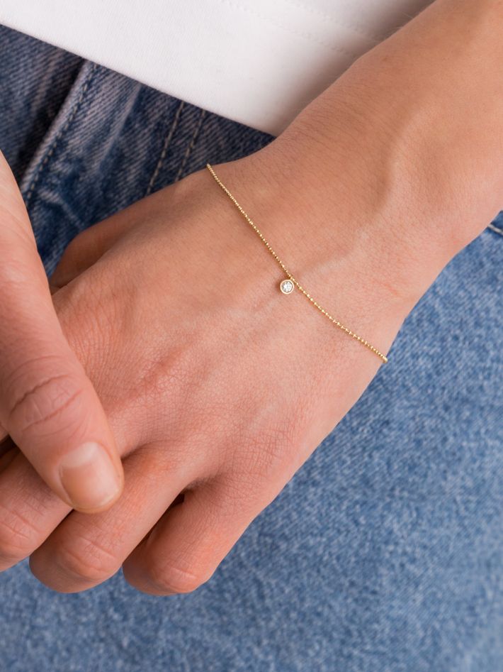 Diamond dust chain bracelet