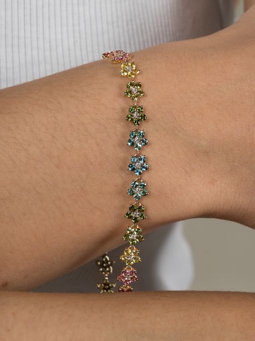 Tourmaline & Diamond Aurora Bracelet photo