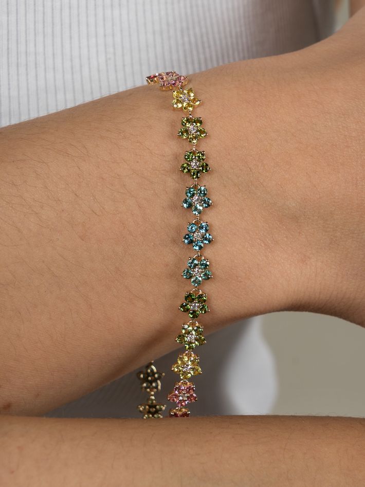 Tourmaline & diamond aurora bracelet