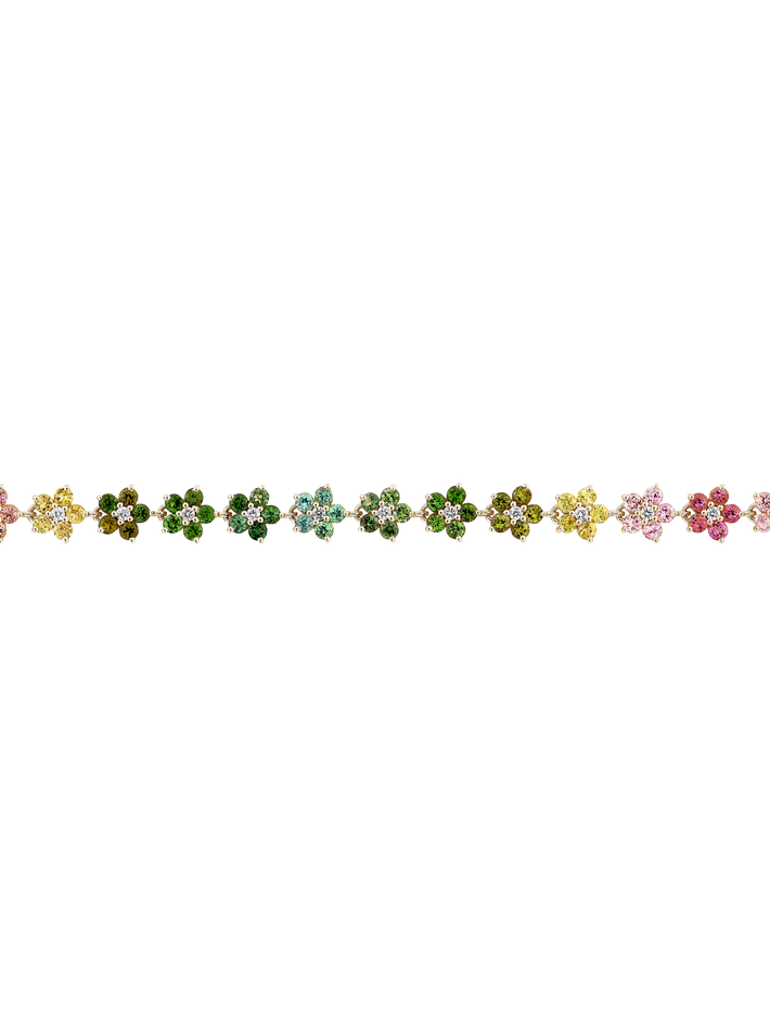 Tourmaline & diamond aurora bracelet
