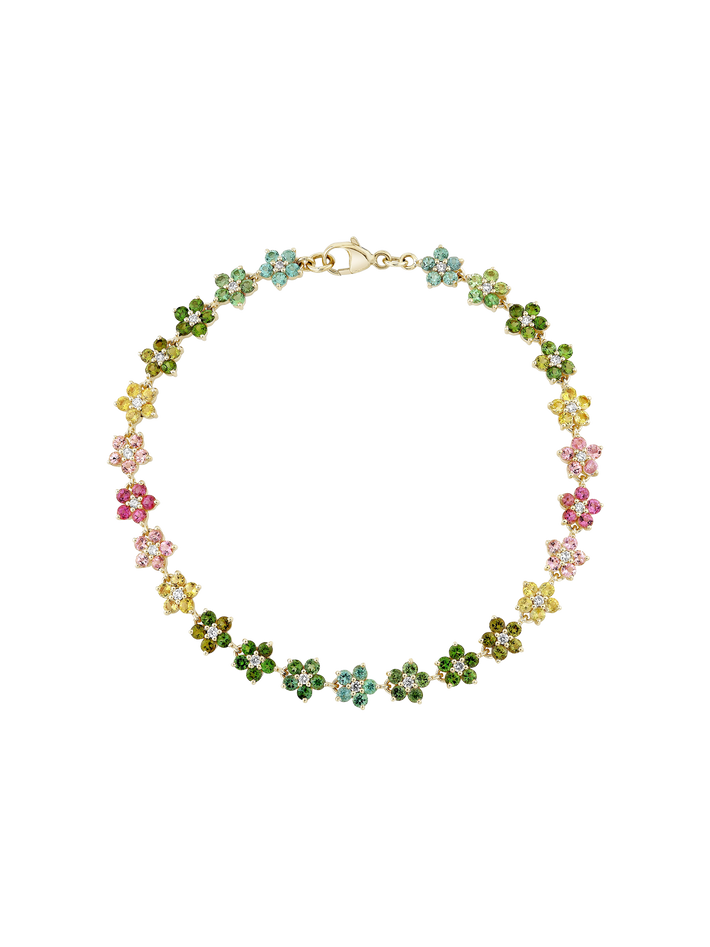 Tourmaline & diamond aurora bracelet