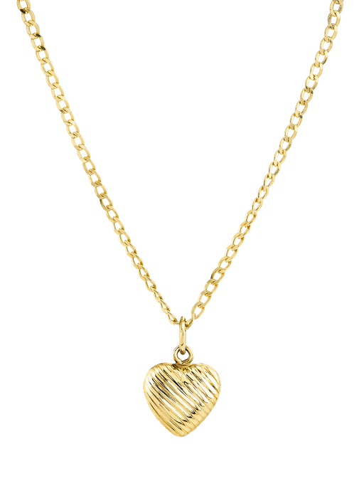 Etched helium heart charm necklace photo