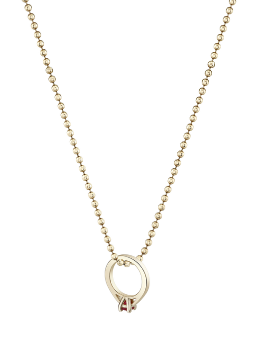 Teensy Birthstone Ring Charm with 16" chain photo