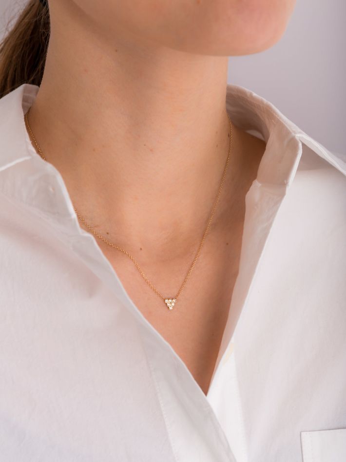 Diamond triad necklace