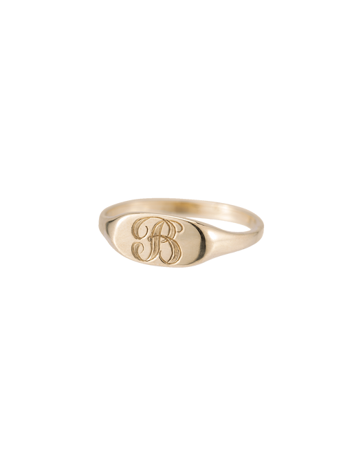 Petite signet ring photo