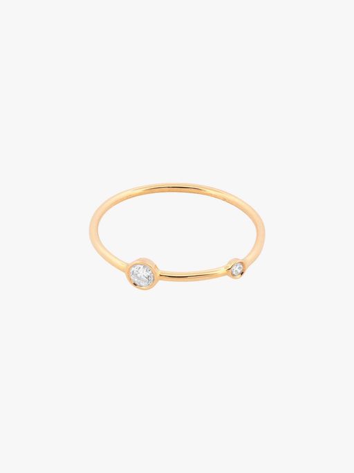 Double diamond stacking ring photo