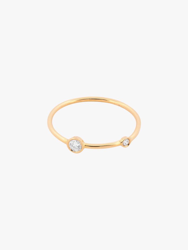 Double diamond stacking ring