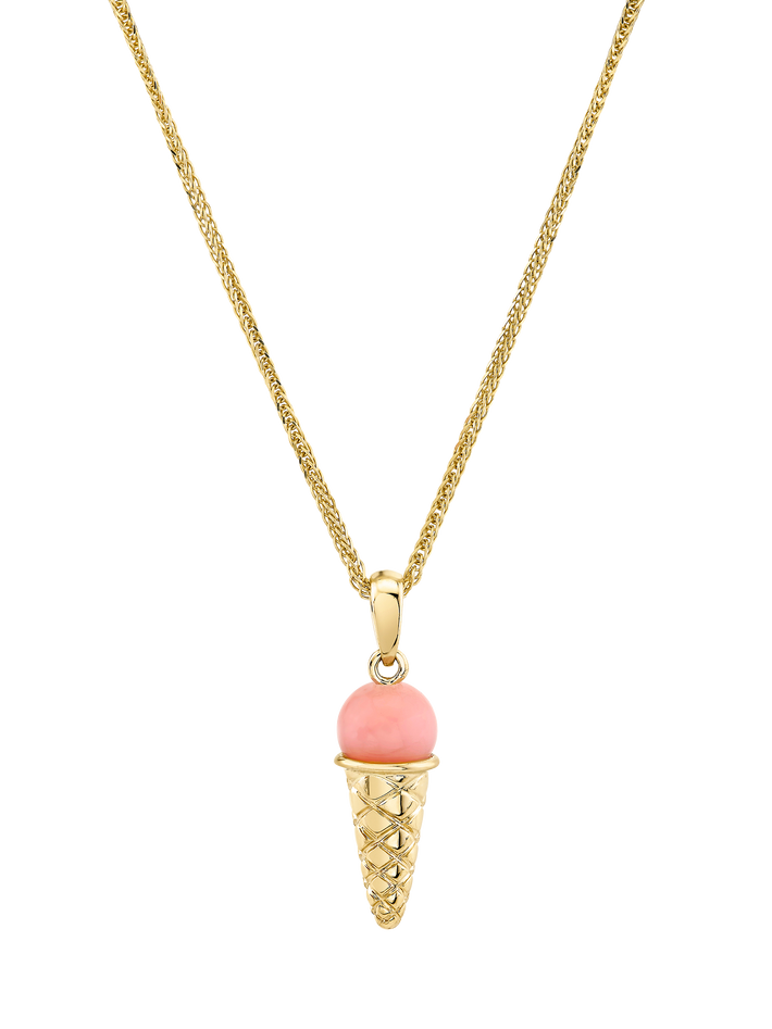 Peruvian opal ice cream charm necklace