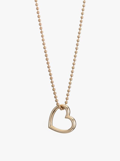 Floating heart charm necklace photo