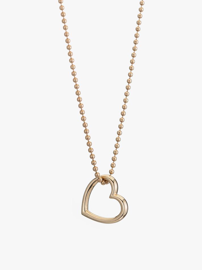 Floating heart charm necklace