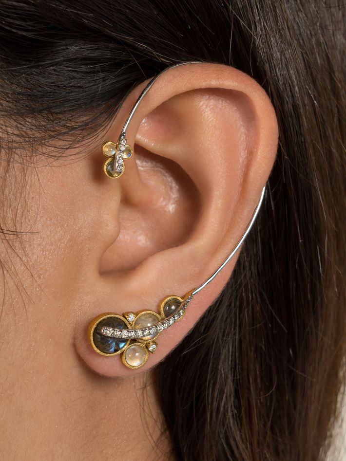 Cloud ear cuff earrings
