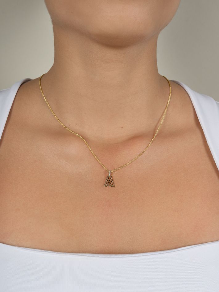 Art deco hot sale initial necklace