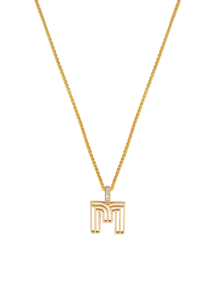 Art deco initial pendant