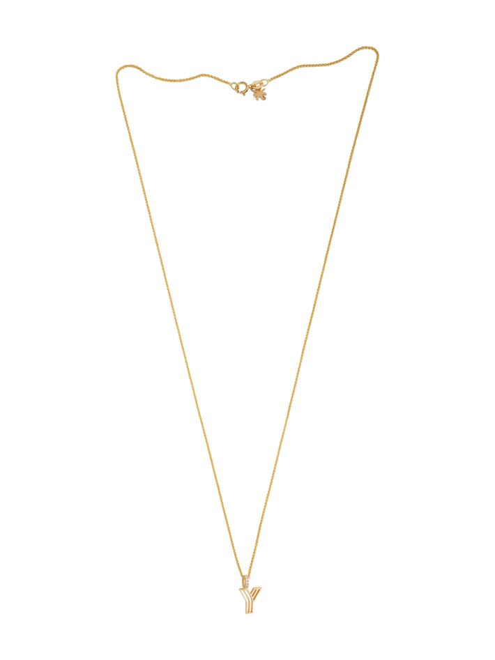 Art deco initial pendant