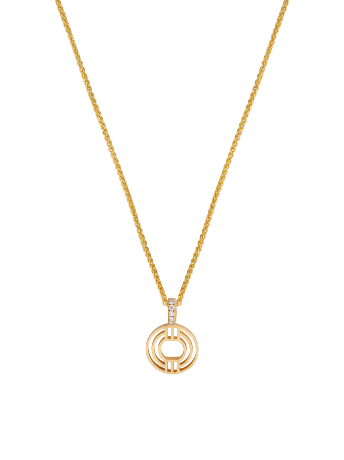 Art deco initial pendant