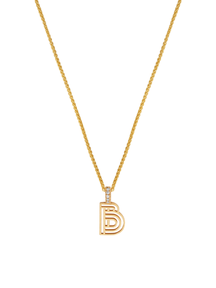 Art deco initial pendant