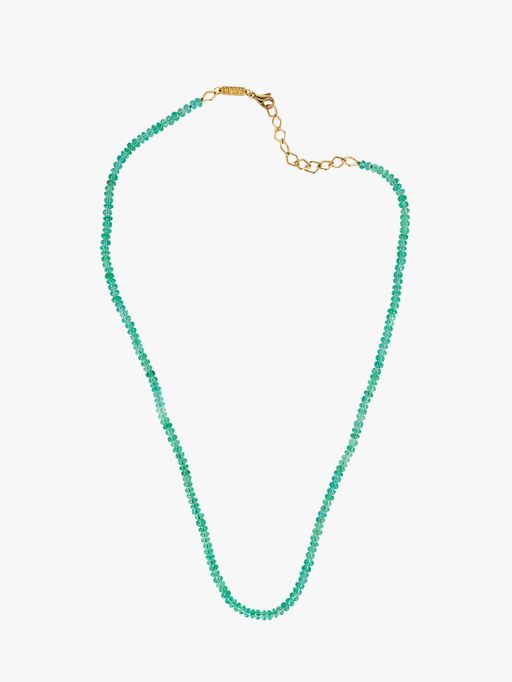 Small emerald bead necklace photo