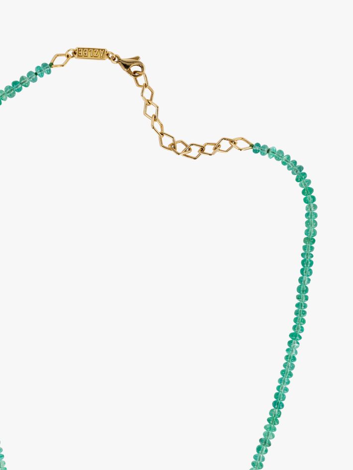 Small emerald bead necklace