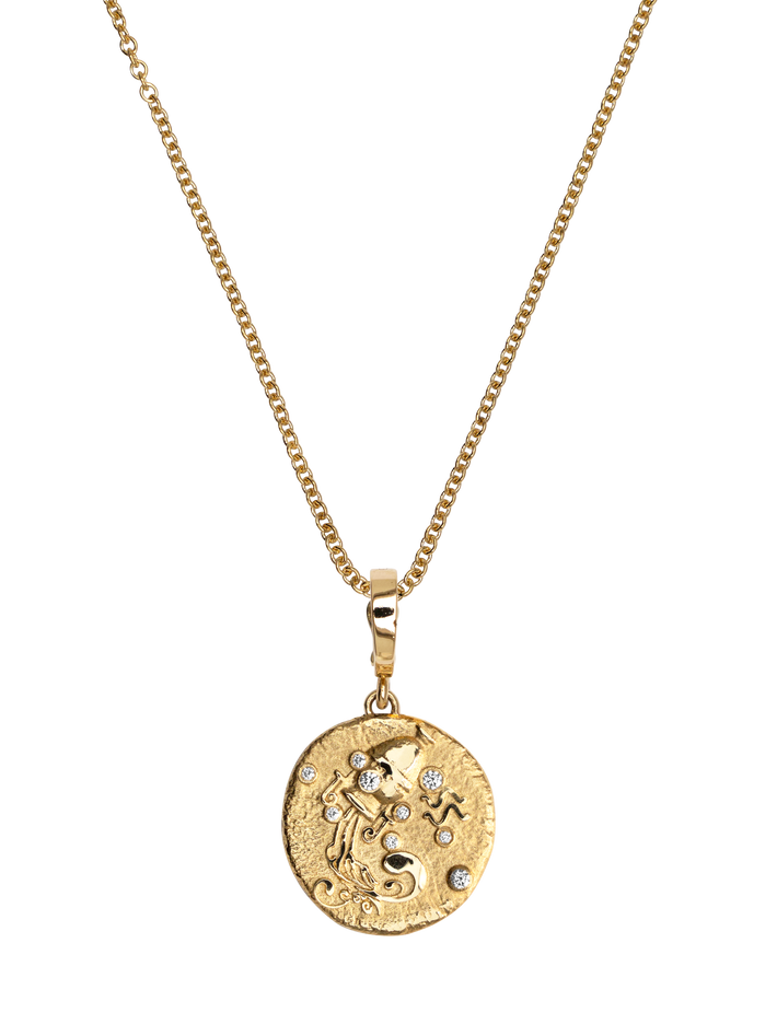Of the stars zodiac coin necklace