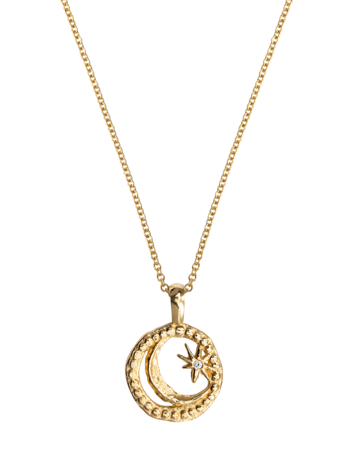 Petite cosmic coin necklace