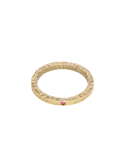 Petite textured ruby band photo