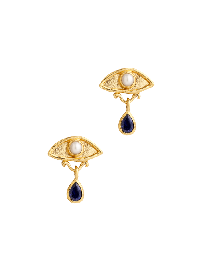 Megas pearl earrings in gold vermeil