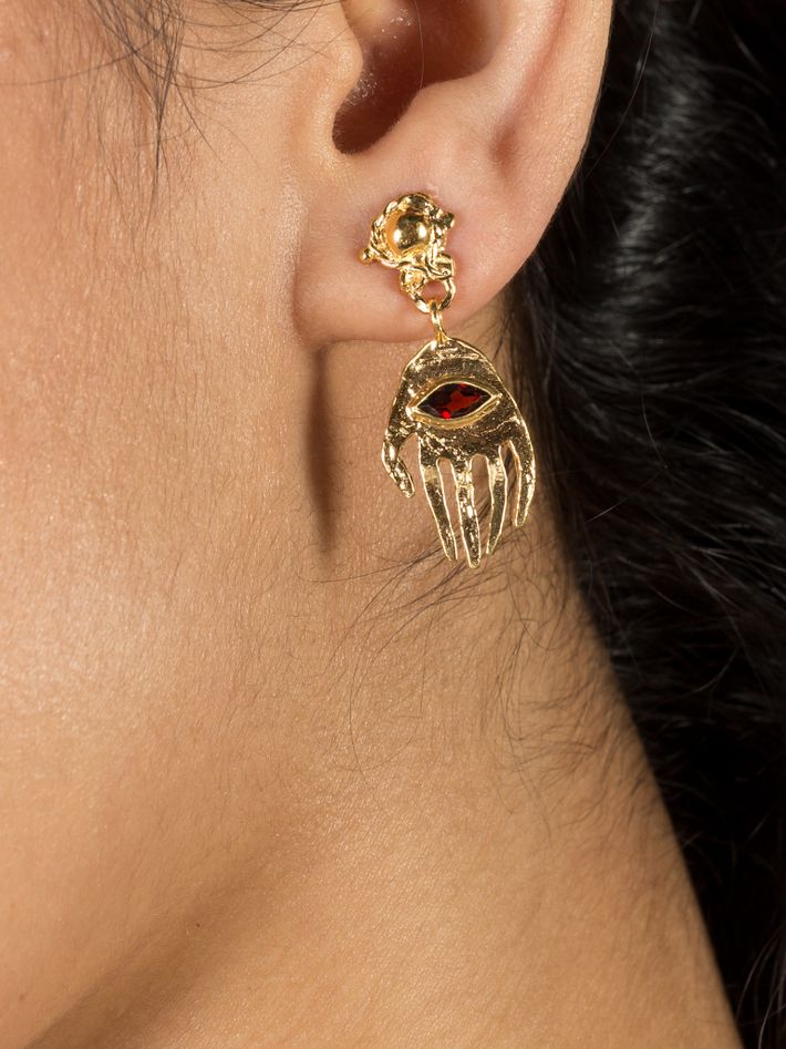 Custodia earrings in gold vermeil