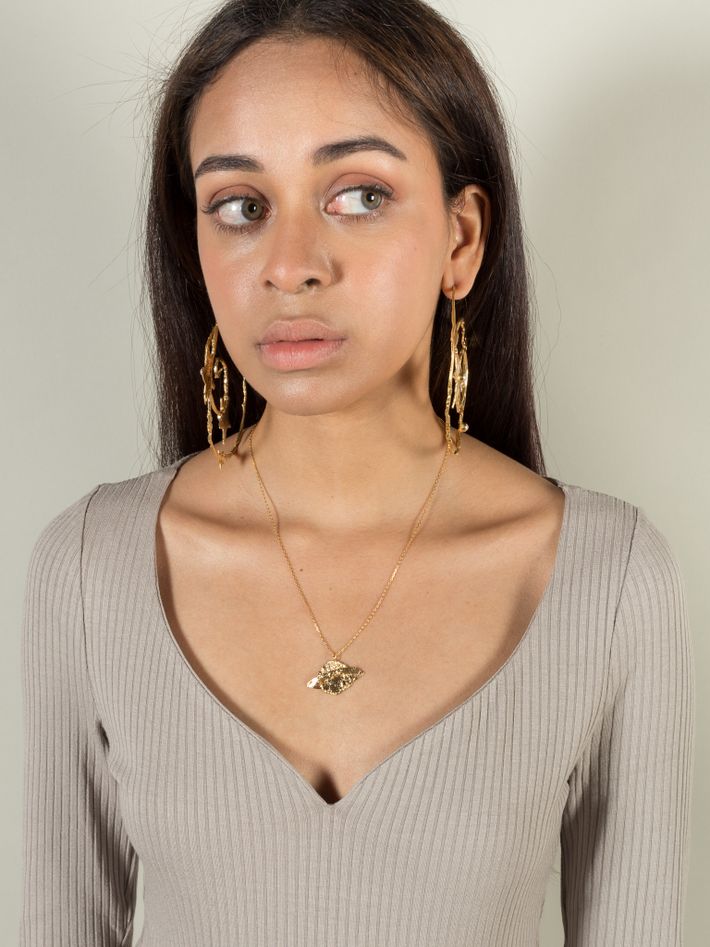 Saturnia necklace in gold vermeil