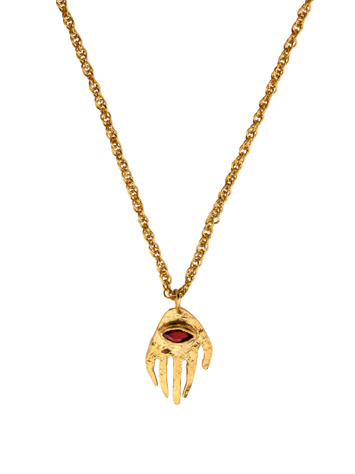 Custodia long necklace in gold vermeil photo
