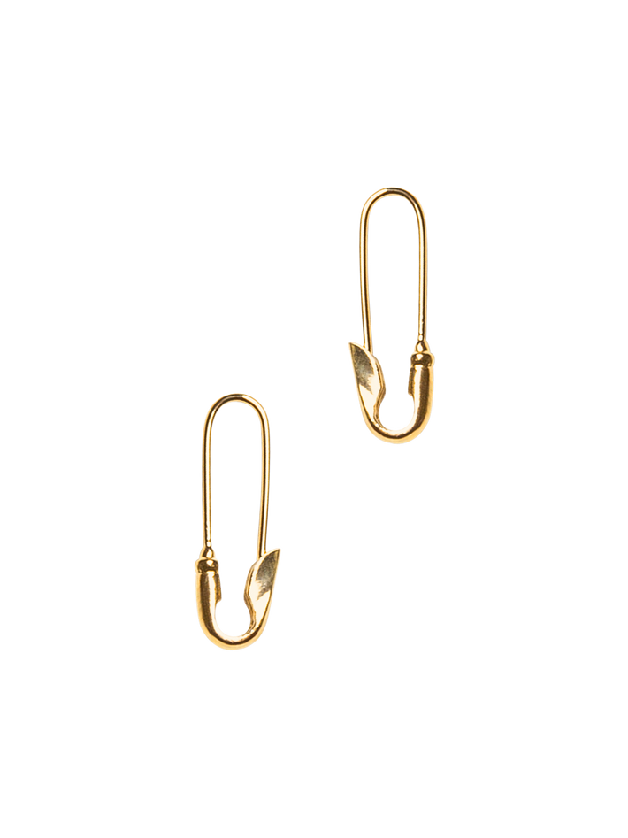 Small safety pin earrings