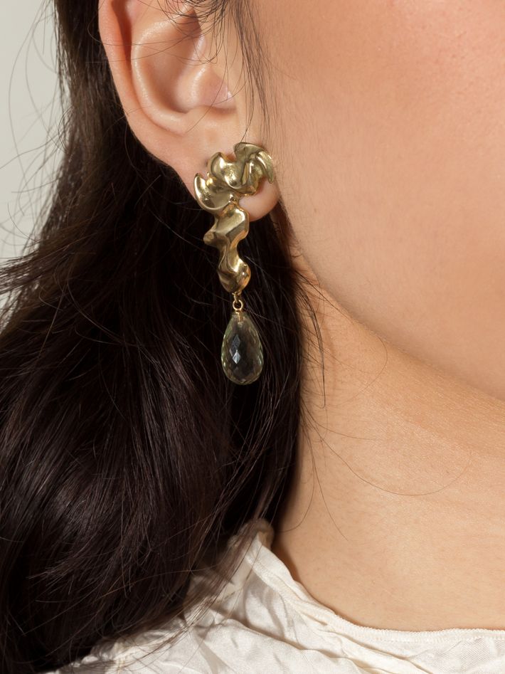 The 7 prasiolite earrings