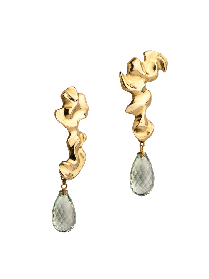 The 7 prasiolite earrings