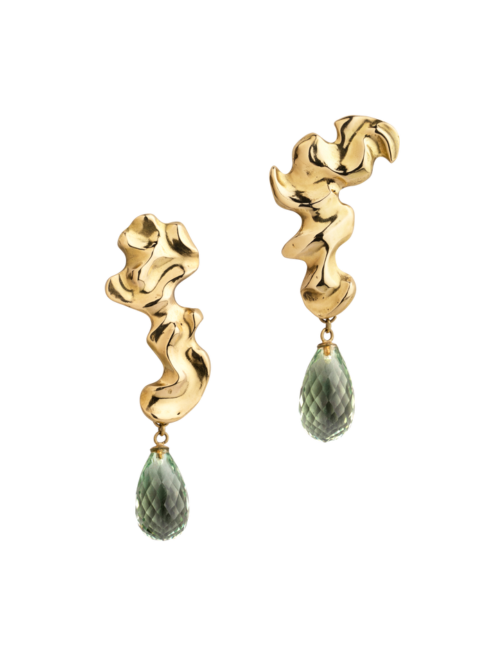 The 7 prasiolite earrings