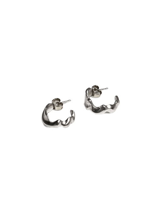 The wave petit glissade silver earrings photo