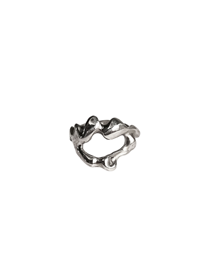 The wave couer silver ring