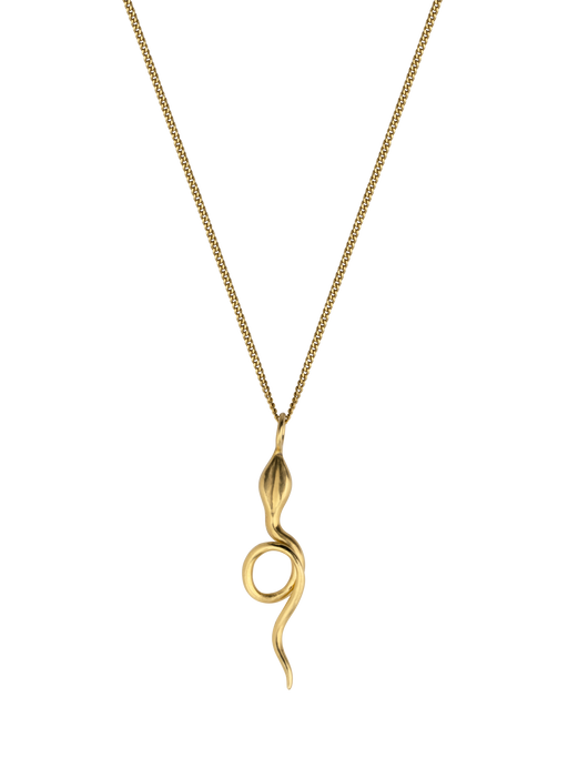 Gold snake necklace photo
