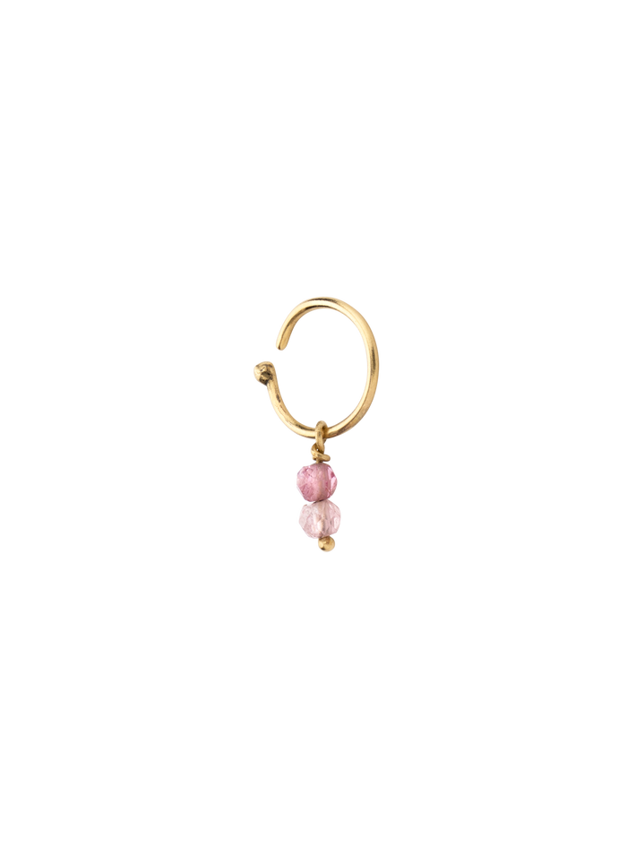 Twist gemstone charm drop earring