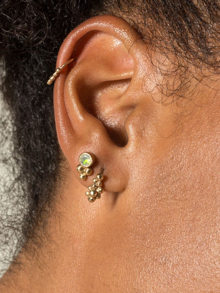 Twist with 5 granules earring