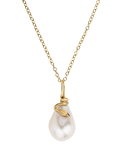 Drop pearl and snake necklace photo