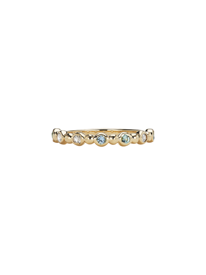 Ondine ring with white and champagne diamonds